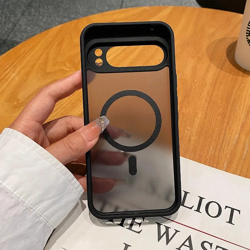 Pixel 7A / 8 / 8A / 9 / 9A / 10 / 10 Pro / Pro XL Case | Luxury Matte Clear Magnetic Shockproof Bumper Case