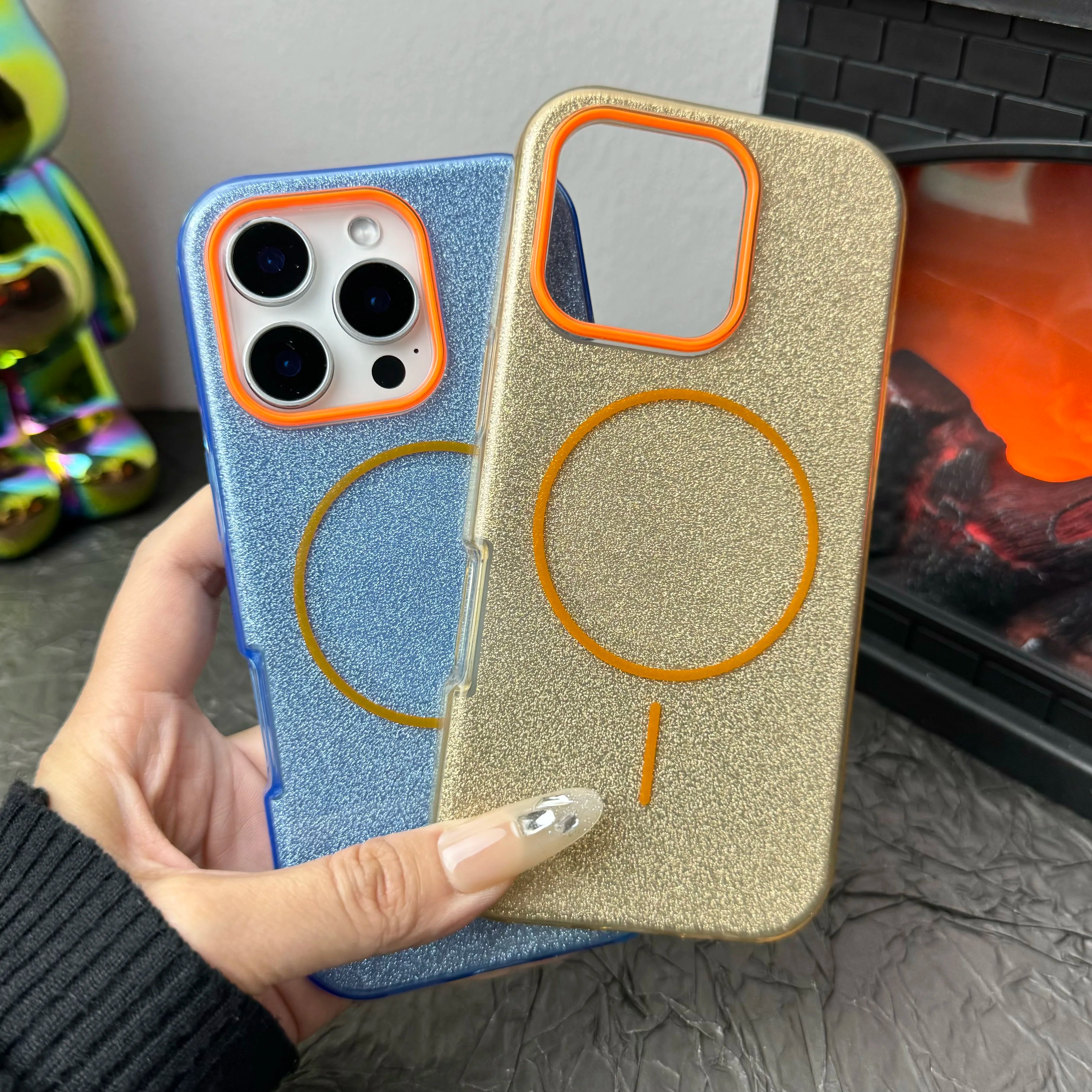 Luxury Diamond Glitter Case for iPhone 12–17 Series | MagSafe Compatible Wireless Charging Protector Cover