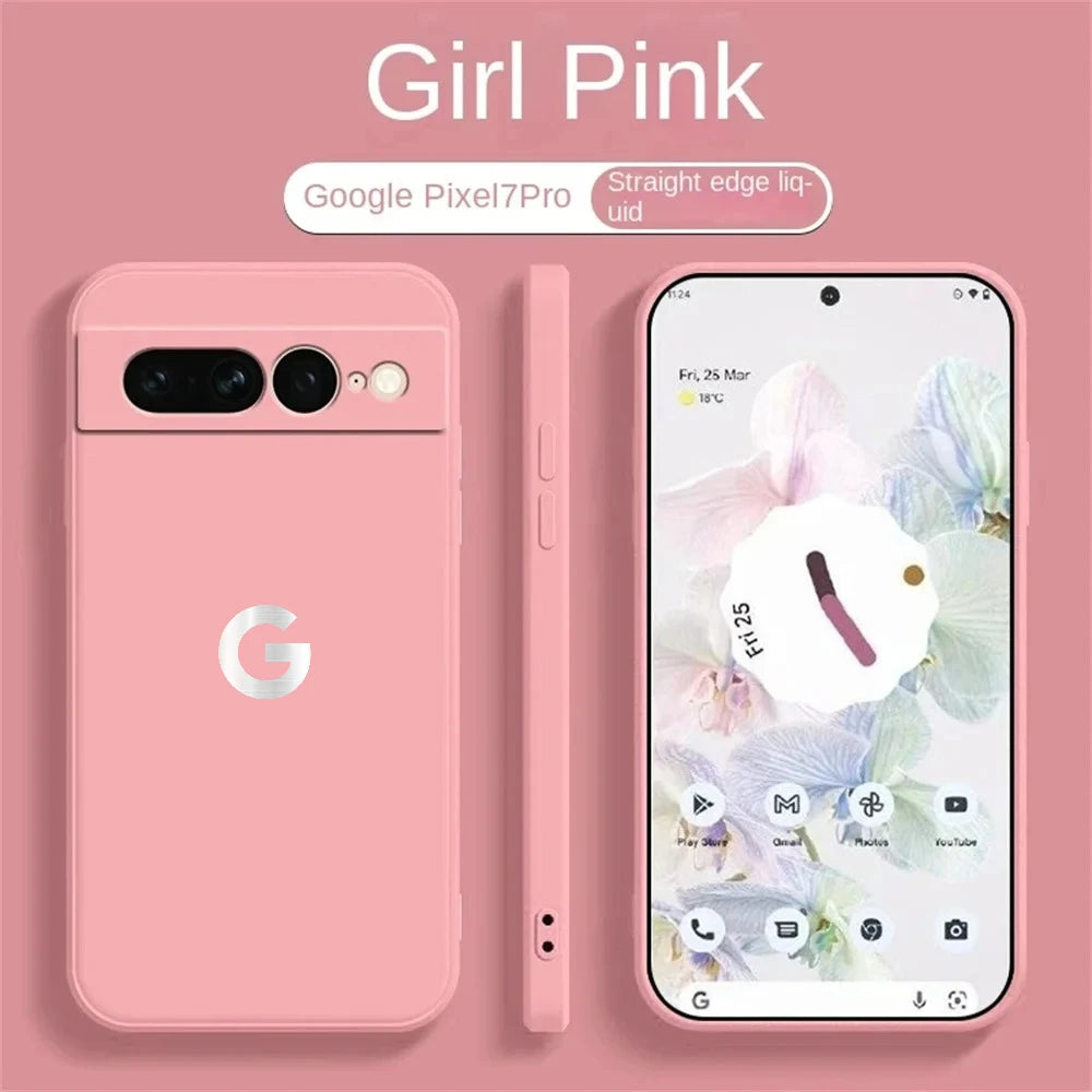 Google Pixel 6 / 6A / 6 Pro / 7 / 7 Pro / 8 / 8A / 8 Pro / 9 / 9 Pro XL / 10 Case | Ultra Slim Liquid Silicone Soft Magnetic Wireless Charging Shockproof Cover