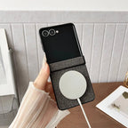 Samsung Galaxy Z Flip 7 Case | Luxury PU Cloth Magnetic Full-Coverage Protective Back Cover