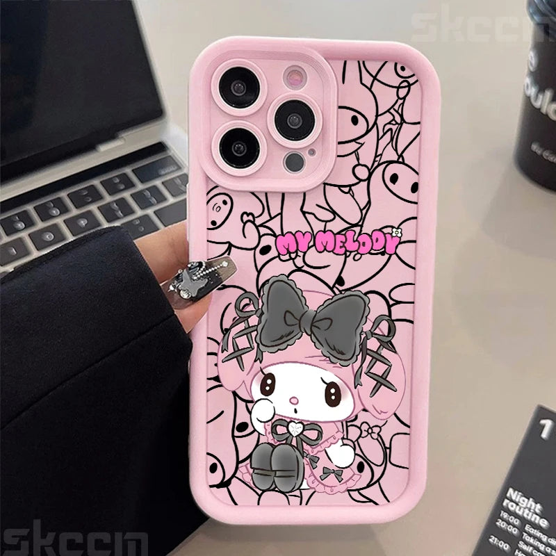 Half-Wrapped Cartoon & Pictorial TPU Phone Case | Anti-Fingerprint & Shockproof for iPhone