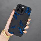 Butterfly Printed Full-Coverage Soft Silicone iPhone Case | Shockproof, Anti-Scratch & Non-Slip