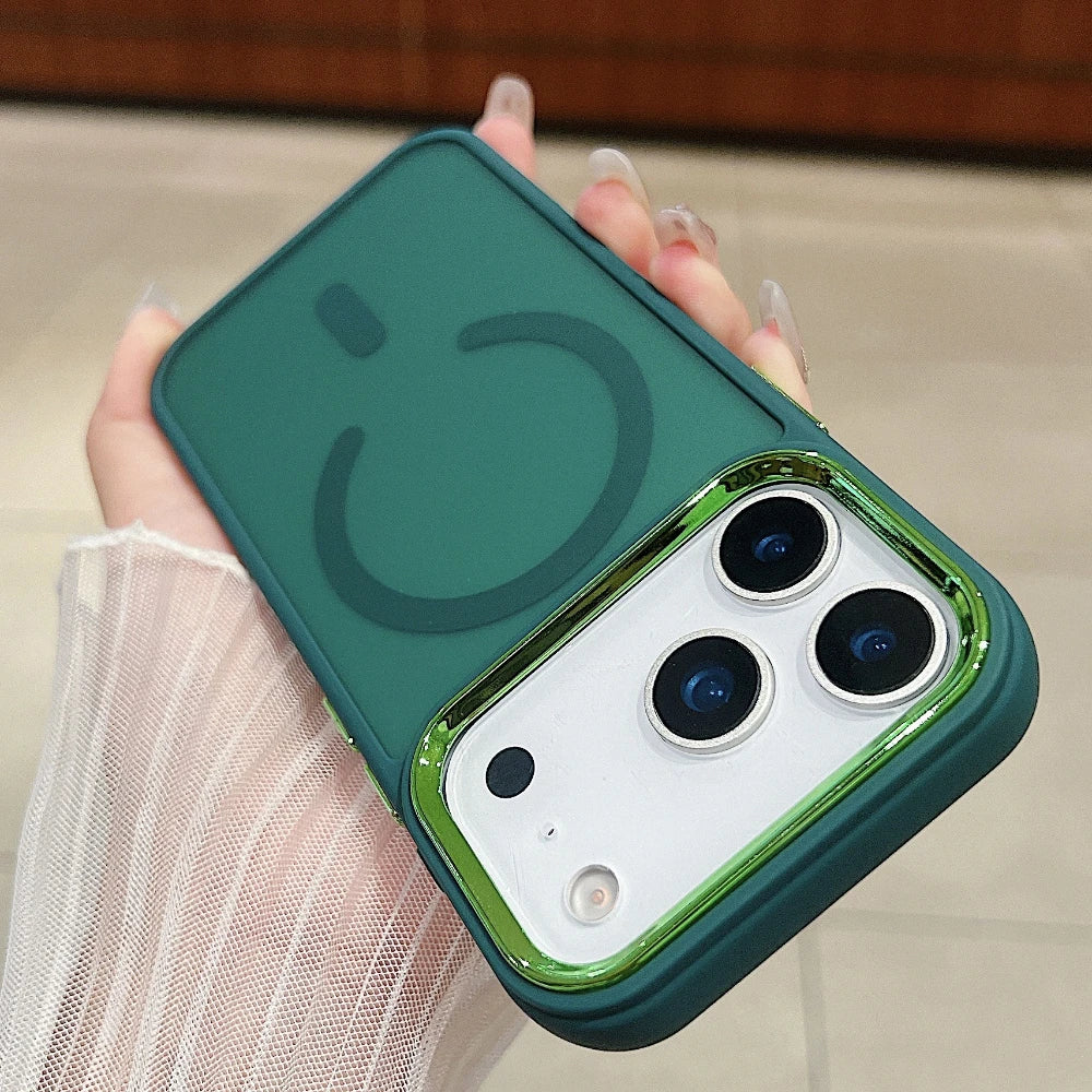 Translucent Matte Magnetic Case for iPhone 12–17 Series | MagSafe Compatible Camera Protection Cover