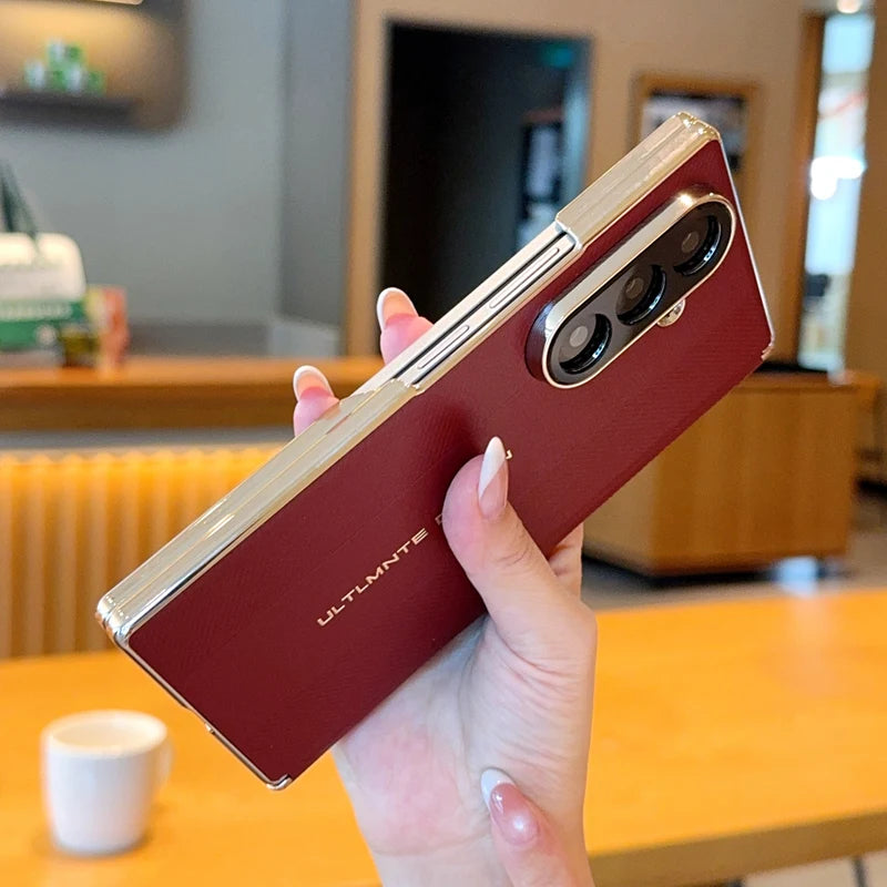 Samsung Galaxy Z Fold 7 Case | Luxury Plating Hard PU Full-Coverage Protective Back Cover