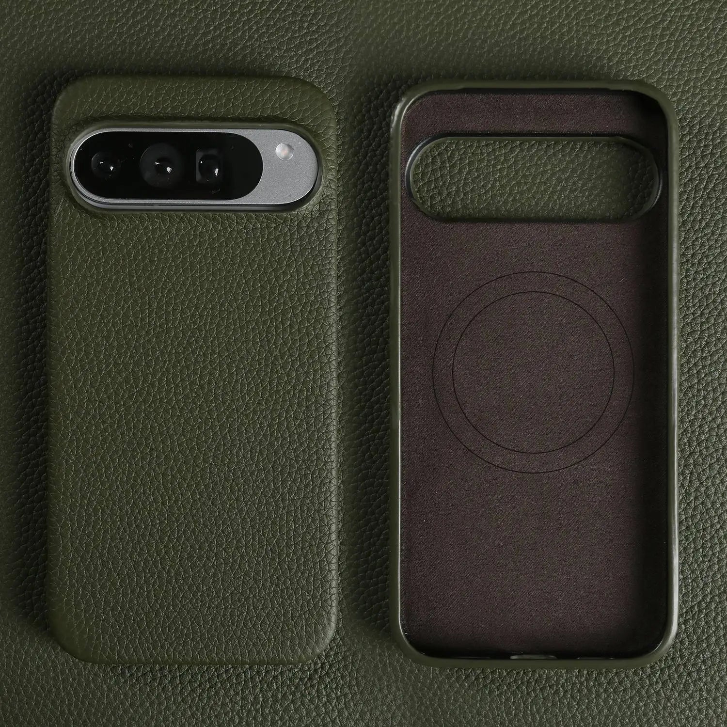 Google Pixel Full-Coverage Genuine Leather Magnetic Magsafe Case