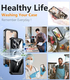 Full-Coverage Magnetic Shockproof iPhone Case | Dual-Layer, Waterproof & Scratch-Resistant Protection