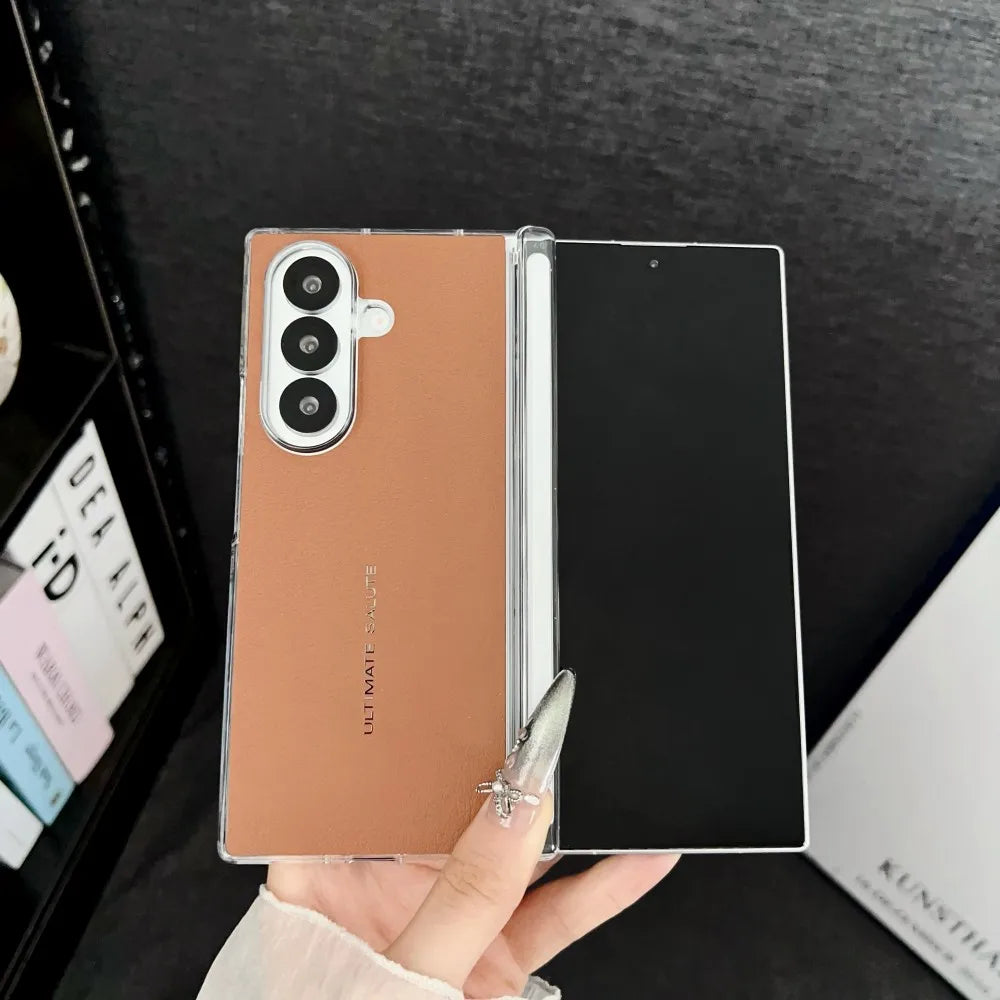 Samsung Galaxy Z Fold 7 Case | Hard PU Hinge Magnetic Full-Coverage Protective Back Cover