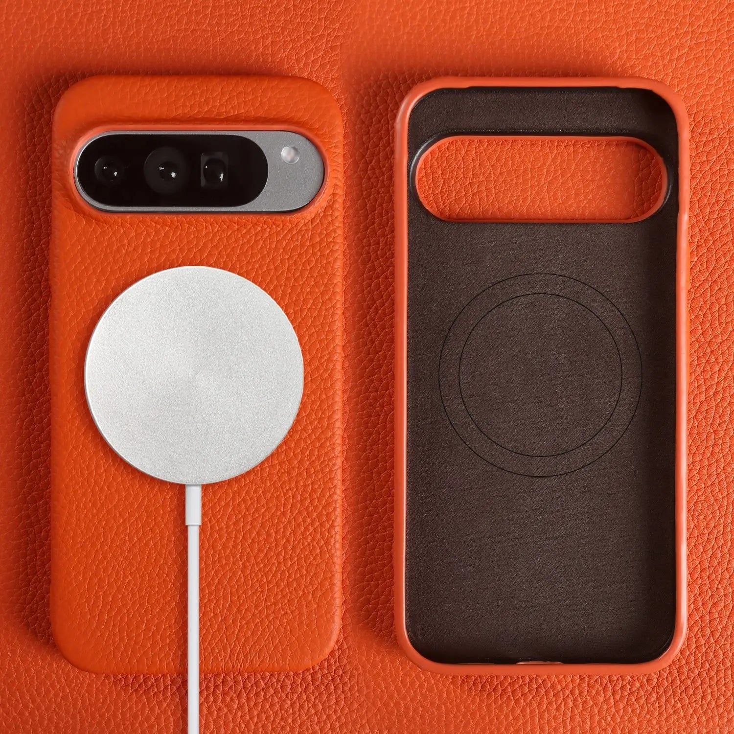 Google Pixel Full-Coverage Genuine Leather Magnetic Magsafe Case