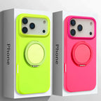 Liquid Silicone Ring Bracket iPhone Case | MagSafe Wireless Charging Compatible