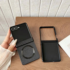 Samsung Galaxy Z Flip 7 Case | Luxury PU Cloth Magnetic Full-Coverage Protective Back Cover