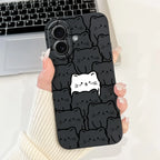 iPhone 17 Series Cartoon Silicone Case | Shockproof, Anti-Fingerprint & Lightweight Pouch Cover