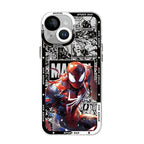 Full-Coverage Transparent Cartoon & Geometric iPhone Case | Waterproof & Anti-Scratch