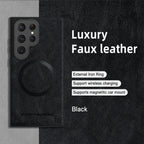 Luxury Leather & Silicone Full-Coverage Case for Samsung Galaxy S23-S24 Series | Shockproof & Waterproof