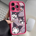 Full-Coverage Cartoon & Geometric iPhone Case | Shockproof & Anti-Fingerprint Protection