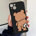 Full-Coverage Cartoon & Animal Silicone Phone Case | Shockproof & Water-Resistant for iPhone