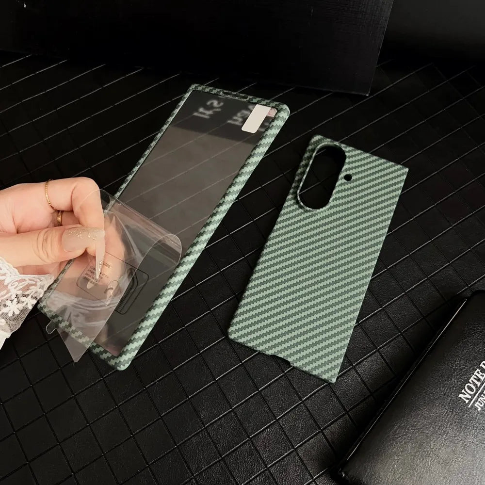 Samsung Galaxy Z Fold 7 Case | Hard Carbon Fiber Magnetic Full-Coverage Protective Back Cover