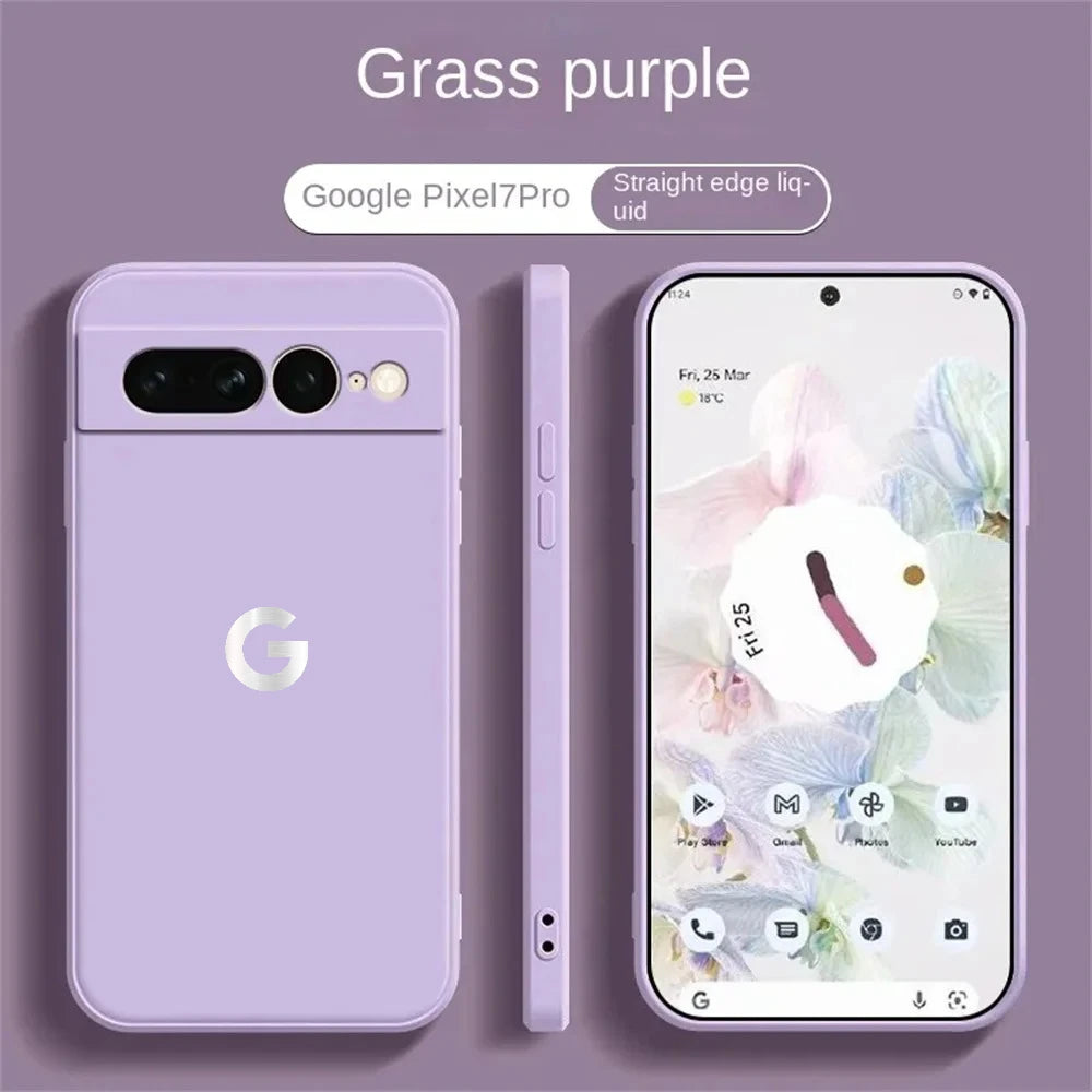 Google Pixel 6 / 6A / 6 Pro / 7 / 7 Pro / 8 / 8A / 8 Pro / 9 / 9 Pro XL / 10 Case | Ultra Slim Liquid Silicone Soft Magnetic Wireless Charging Shockproof Cover