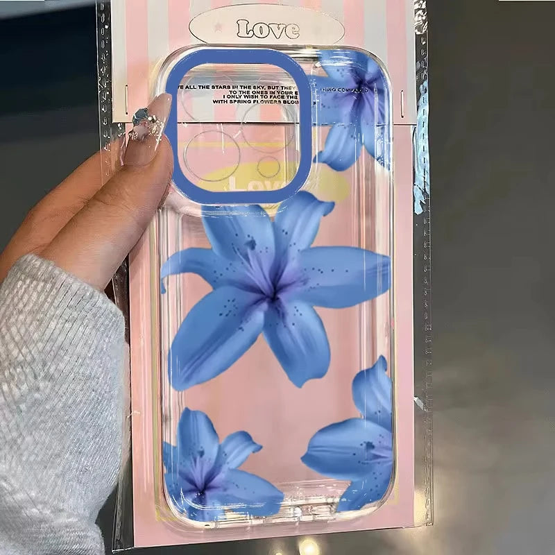 Half-Wrapped Floral & Pictorial Phone Case | Shockproof & Anti-Fingerprint for iPhone