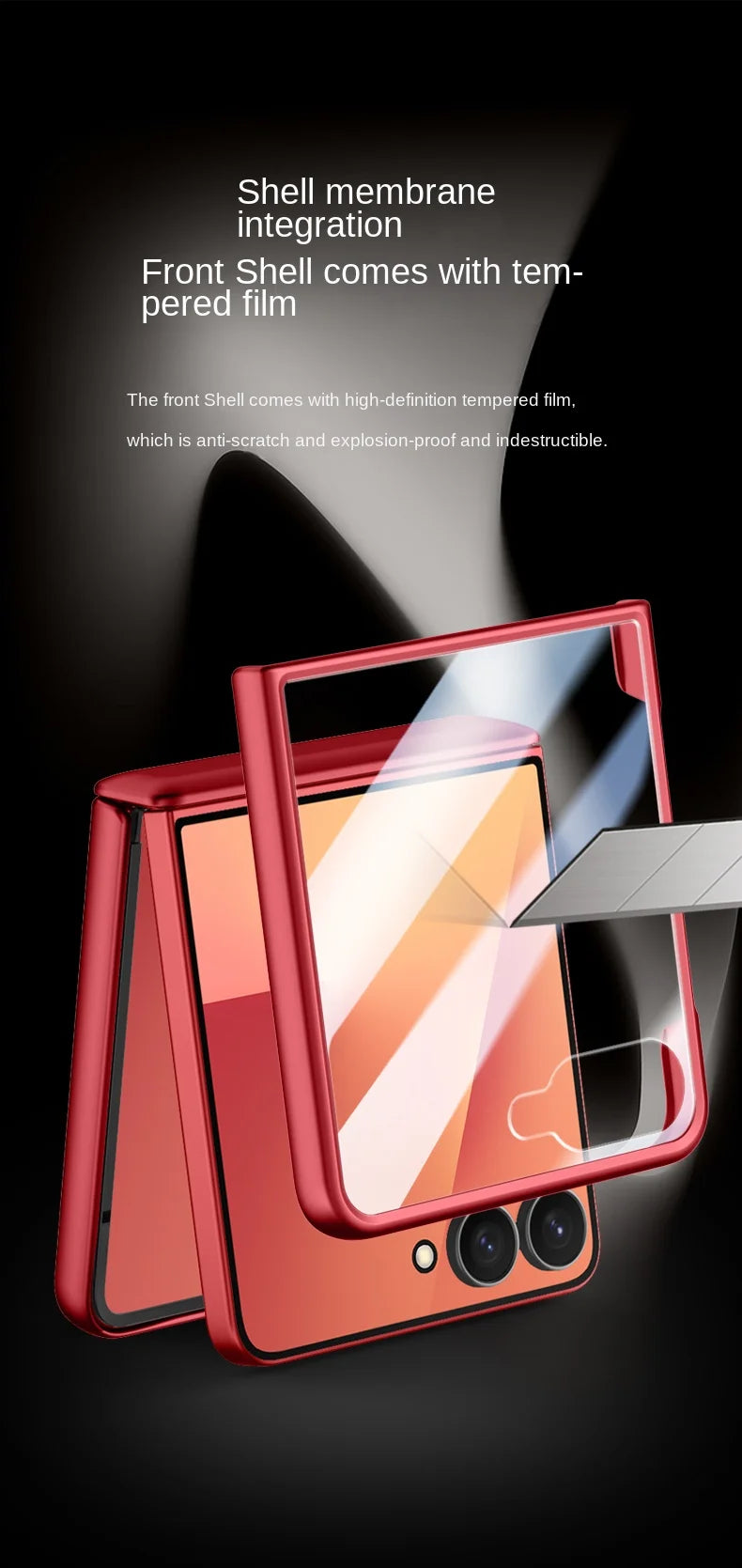 Luxury Full-Coverage Hard Case with Magnetic Ring Stand for Samsung Galaxy Z Flip 7 | Magsafe Compatible