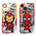 Full-Coverage Transparent Cartoon & Geometric iPhone Case | Waterproof & Anti-Scratch