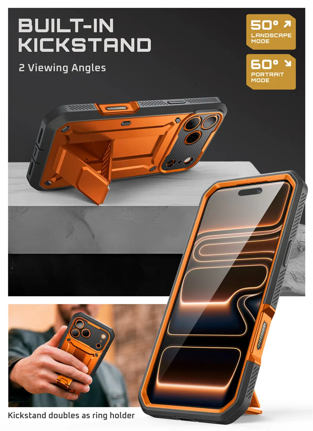 Rugged SUPCASE Full-Coverage iPhone 17 Pro Case | Shockproof with Holster & Kickstand