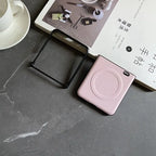 Luxury PU Leather Case for Samsung Galaxy Z Flip 7 | Magnetic & Wireless Charging Compatible