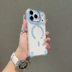 Transparent iPhone Case with Metal Ring Stand | MagSafe Wireless Charging Compatible