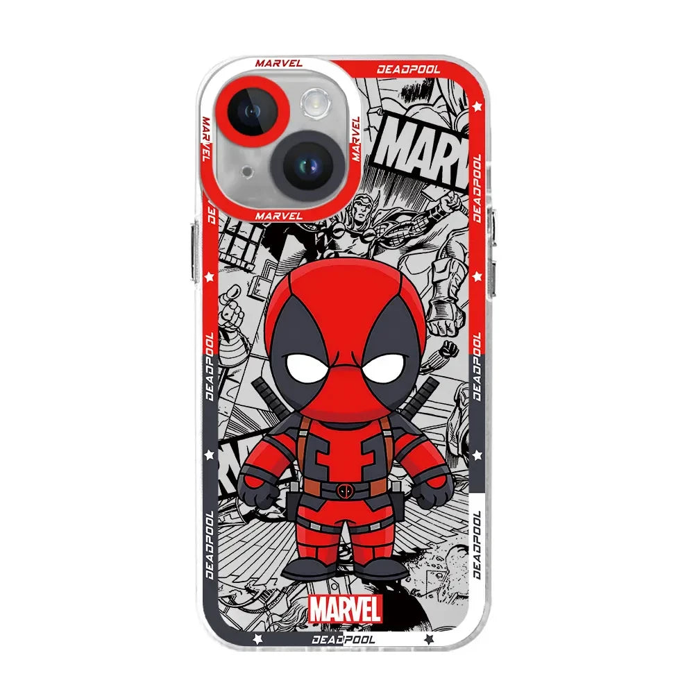 Full-Coverage Transparent Cartoon & Geometric iPhone Case | Waterproof & Anti-Scratch