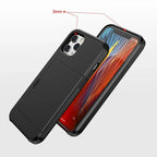 Heavy-Duty Dual-Layer iPhone Case with Card Slot | Shockproof, Scratch-Resistant Half-Wrapped Cover