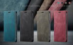 Retro PU Leather Wallet Phone Case | Magnetic Flip, Card & Cash Slot, Shockproof for iPhone