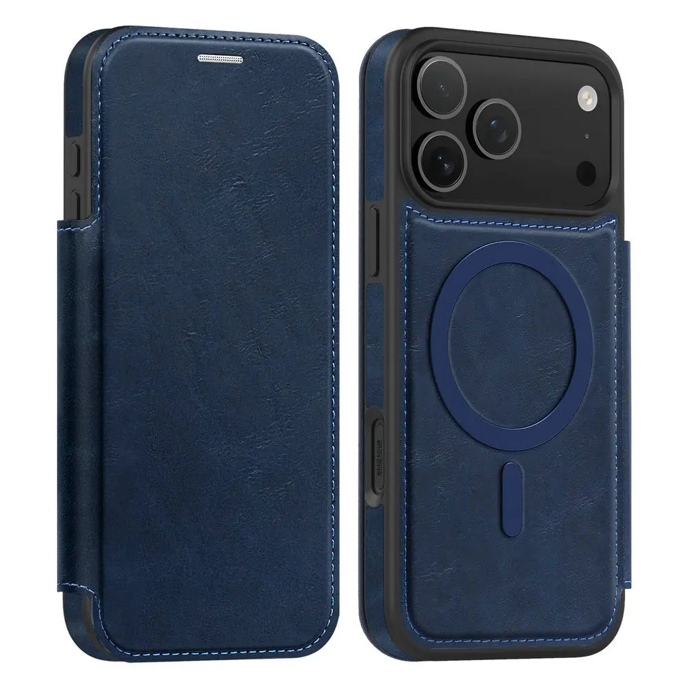 Magnetic Flip Wallet iPhone Case | RFID Blocking, Shockproof & Card Holder