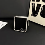 Samsung Galaxy Z Flip 7 Case | Hard Carbon Fiber Magnetic Ring Stand Full-Coverage Protective Case