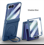 Luxury Full-Coverage Hard Case with Magnetic Ring Stand for Samsung Galaxy Z Flip 7 | Magsafe Compatible
