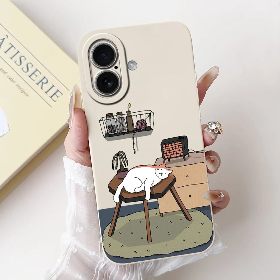 Fashion Cartoon Soft Silicone Phone Case | Shockproof & Anti-Fingerprint for iPhone 17 Series