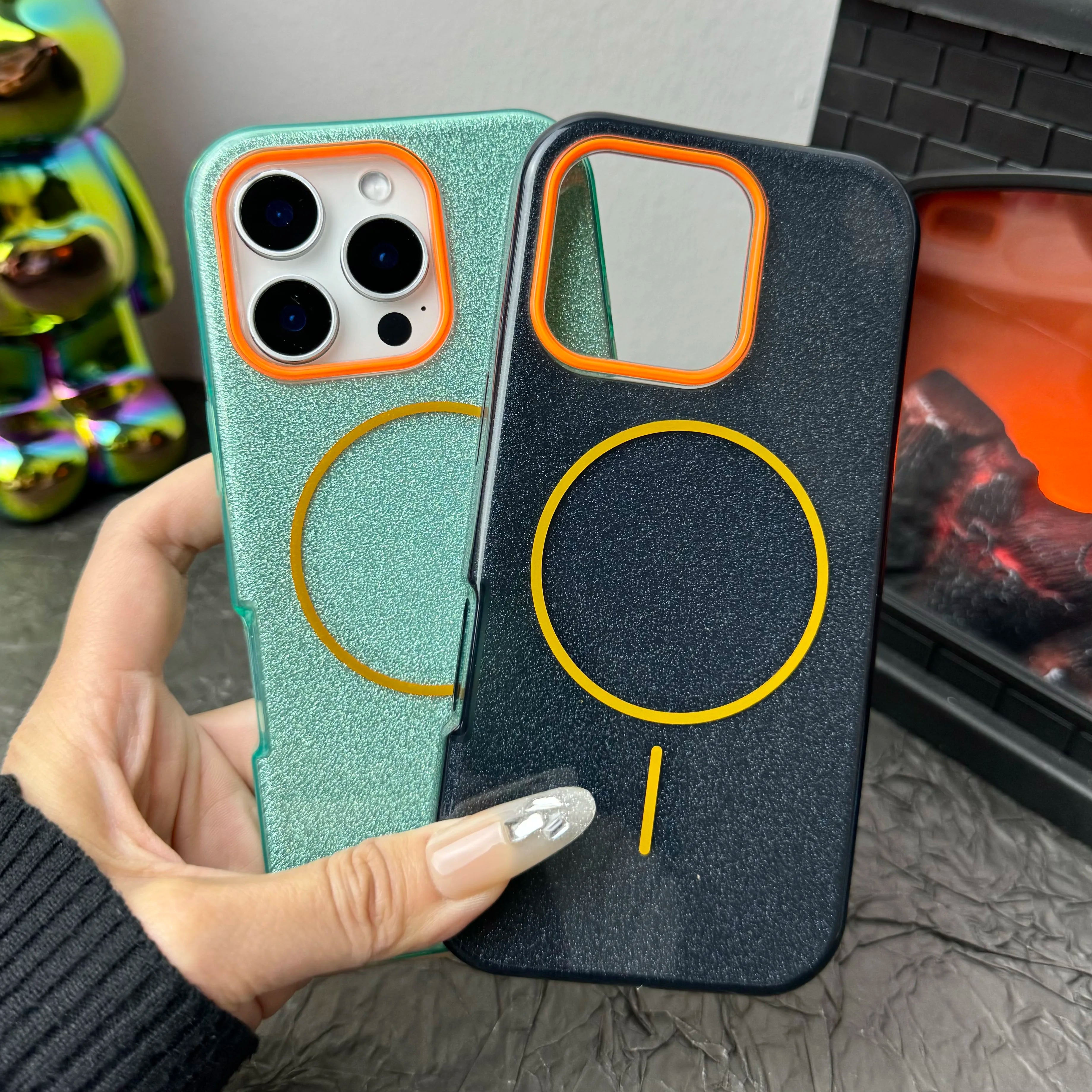 Luxury Diamond Glitter Case for iPhone 12–17 Series | MagSafe Compatible Wireless Charging Protector Cover