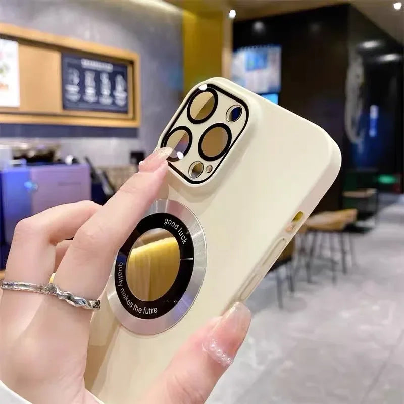 Luxury Magnetic Matte Phone Case with Ring Holder for iPhone 11–17 Series | MagSafe Shockproof Frosted Cover