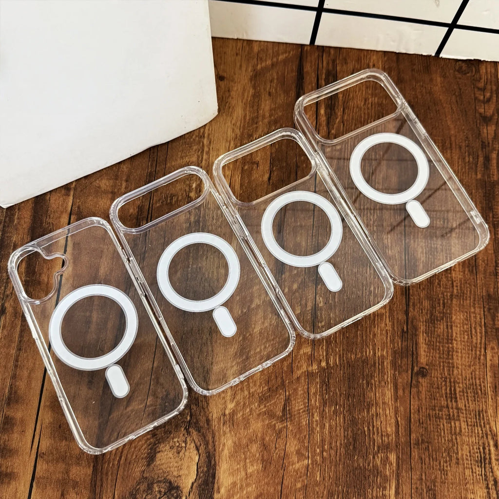 BAPPSUS Magnetic Transparent Phone Case for iPhone 17 Pro / Pro Max / Air | MagSafe Compatible Clear Acrylic Cover