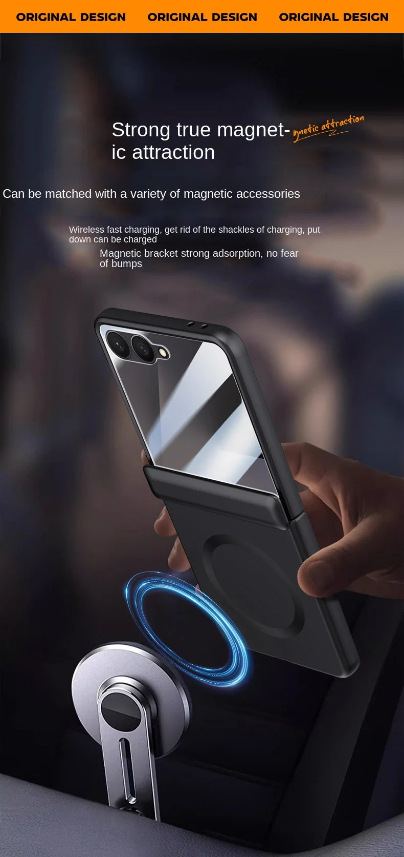 Samsung Galaxy Z Flip 7 Case | Hard Skin Magnetic Full-Coverage Protective Case