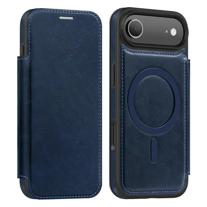 Magnetic Flip Wallet iPhone Case | RFID Blocking, Shockproof & Card Holder
