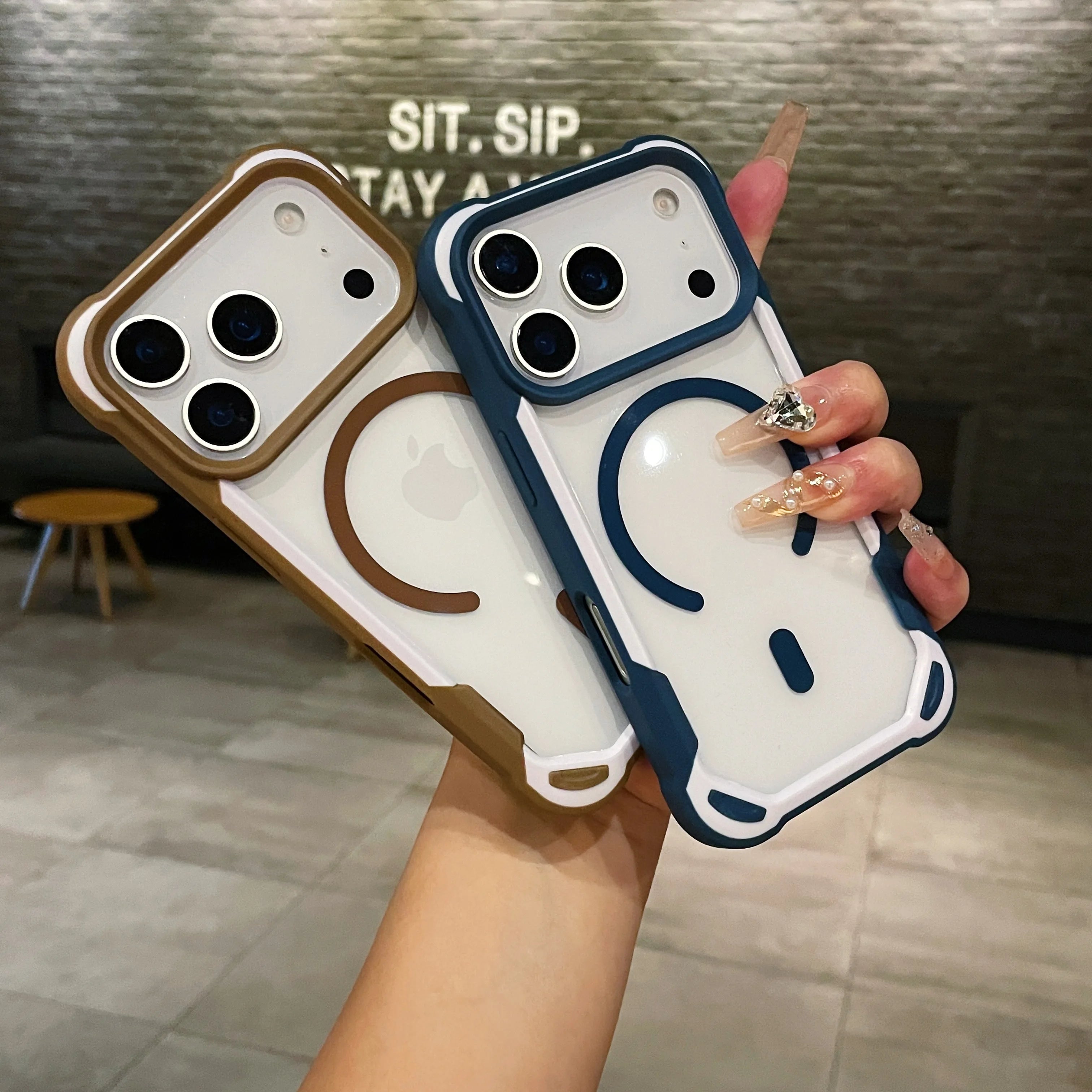 Cute Panda Magnetic Transparent Phone Case for iPhone 12–17 Series | MagSafe Compatible Clear Soft Cover