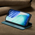 Retro PU Leather Wallet Phone Case | Magnetic Flip, Card & Cash Slot, Shockproof for iPhone