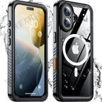 Full-Coverage Magnetic Shockproof iPhone Case | Dual-Layer, Waterproof & Scratch-Resistant Protection