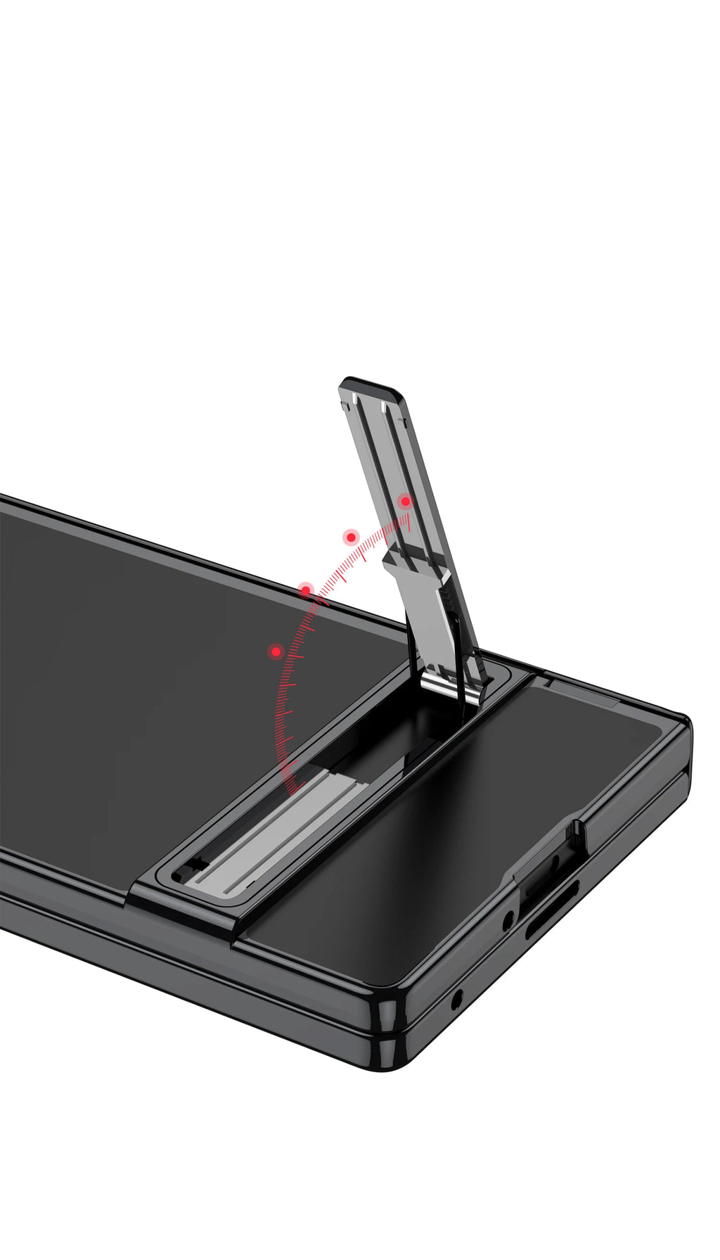 Samsung Galaxy Z Fold 7 Case | Hard Transparent Full-Coverage Protective Case with Stand and Middle Hinge