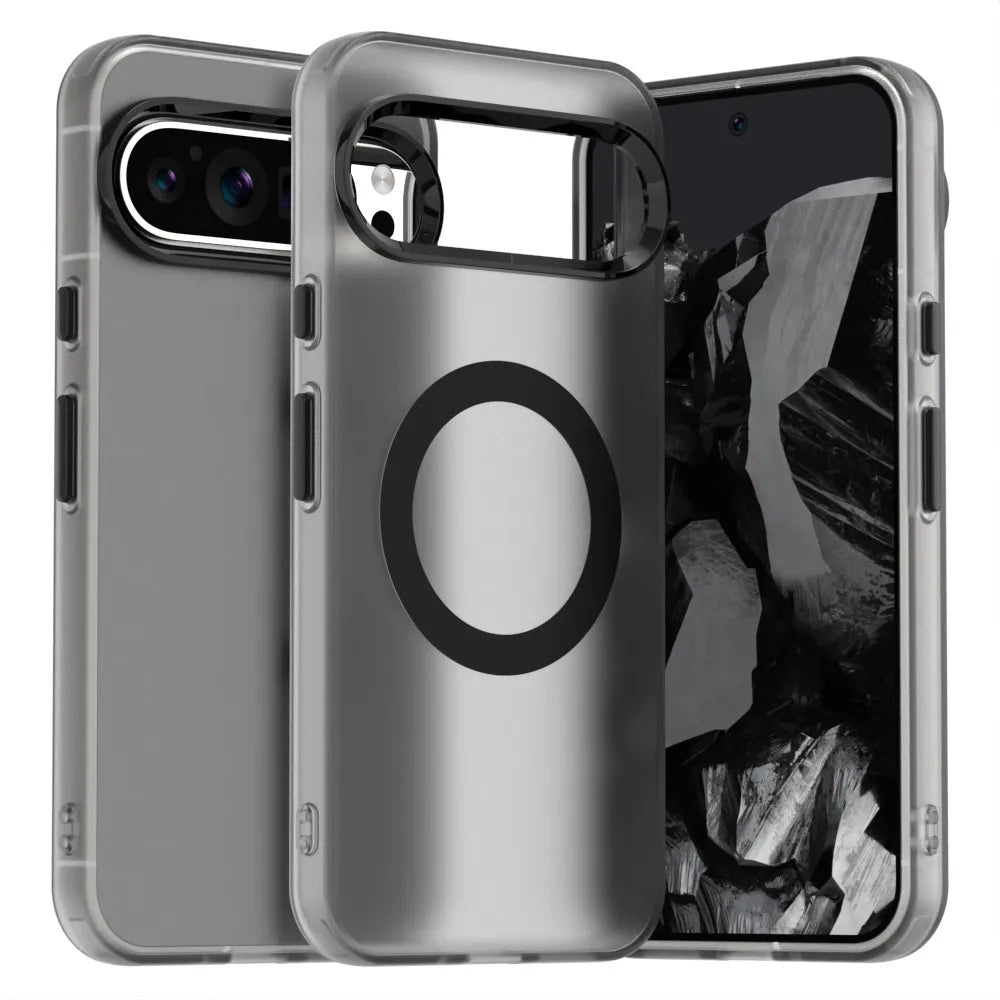 Google Pixel 8 / 8A / 8 Pro / 9 / 9A / 9 Pro XL Case | Matte Clear Magnetic MagSafe Shockproof Frosted Armor Cover