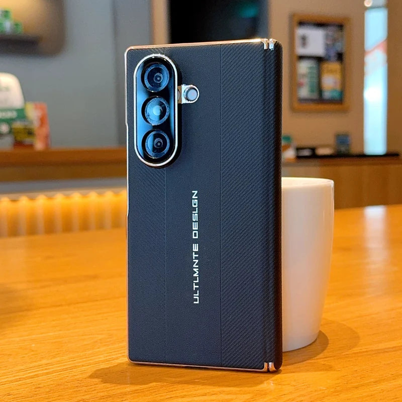 Samsung Galaxy Z Fold 7 Case | Luxury Plating Hard PU Full-Coverage Protective Back Cover