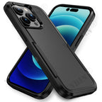 Dual-Layer Plain Plastic Phone Case | Anti-Fingerprint & Dustproof Half-Wrapped Cover for iPhone