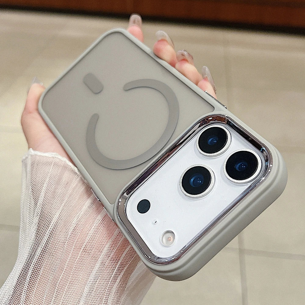 Translucent Matte Magnetic Case for iPhone 12–17 Series | MagSafe Compatible Camera Protection Cover