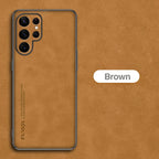 Samsung Galaxy S25/S24/S23 Ultra Plus Case | Luxury Sheepskin Leather Half-Wrapped Case