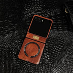 Samsung Galaxy Z Flip 7 Case | Luxury PU Leather Full-Coverage Magnetic Case