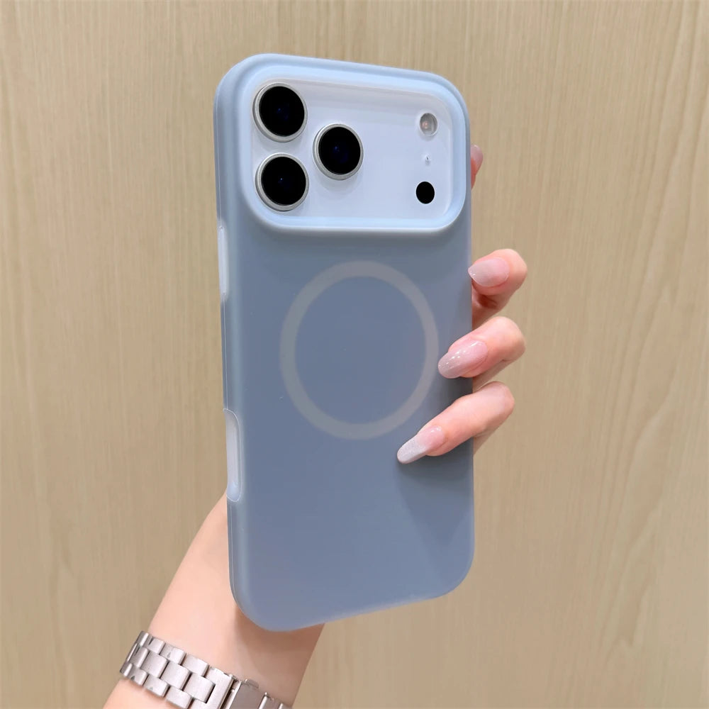 Jelly Candy Soft Silicone Magnetic Case for iPhone 11–17 Series | MagSafe Compatible Half-Wrapped Cover
